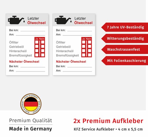 Aufkleber set kfz service - aufkleber,
