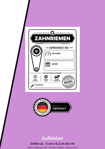 Aufkleber zahnriemen - aufkleber,
