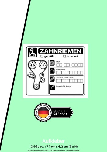 20x aufkleber zahnriemen - aufkleber,