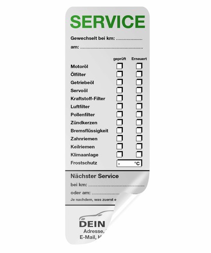 Kfz service aufkleber - kfz,