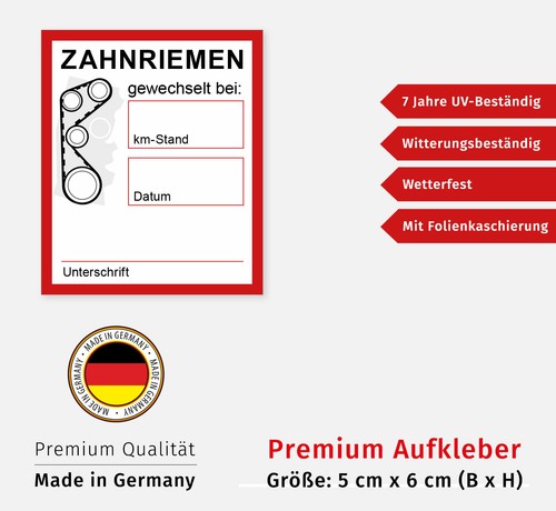 Aufkleber zahnriemen - aufkleber,