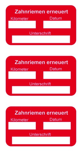 Aufkleber zahnriemen - 3x,
