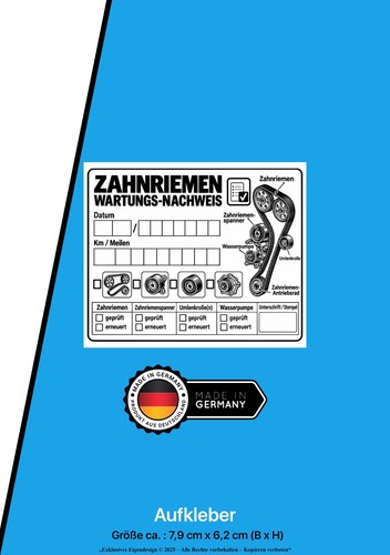 Aufkleber zahnriemen - 2x,