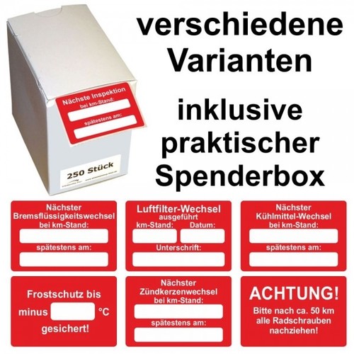 Kfz serviceaufkleber - kfz,